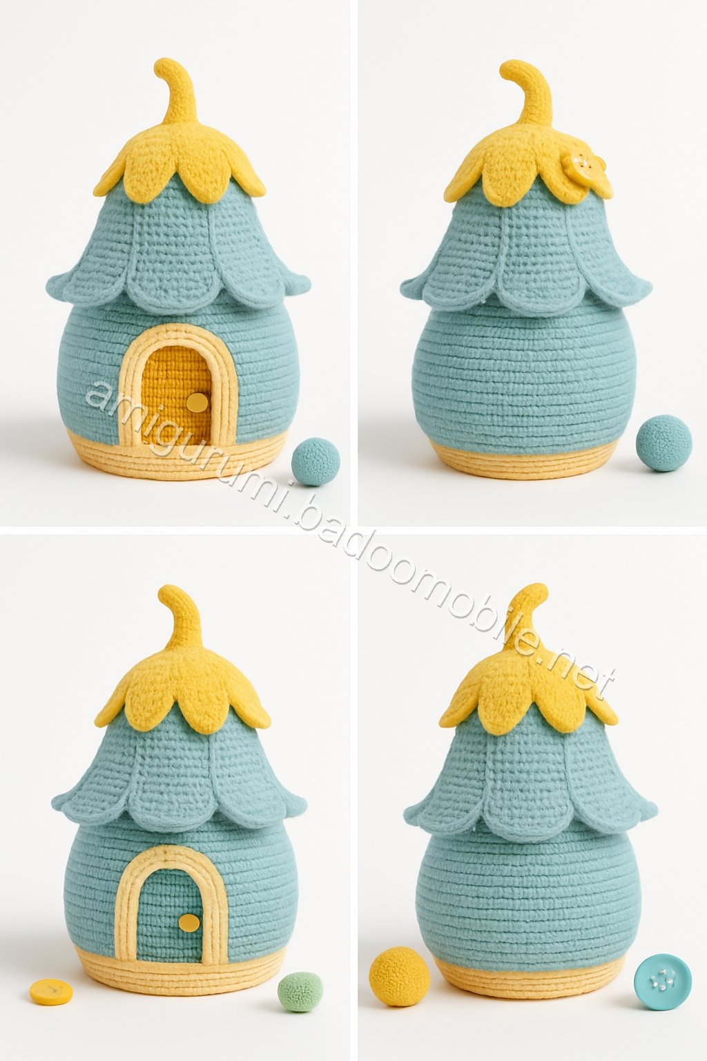 Amigurumi Bee Schoolhouse Free Pattern