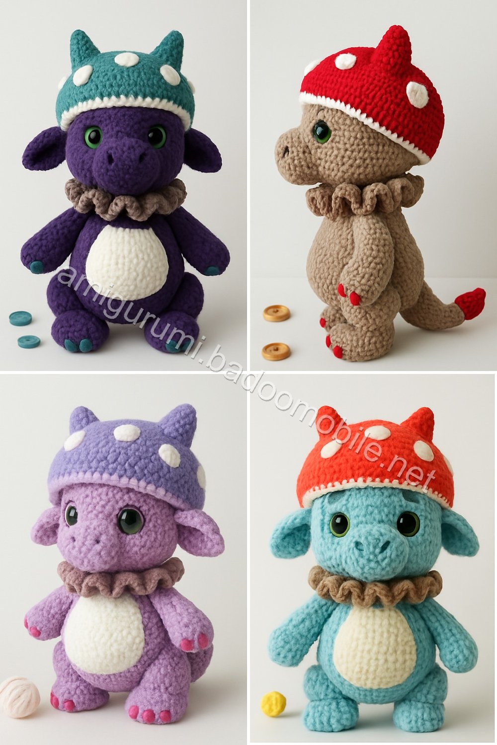 Amigurumi Mushroom Dragon Free Pattern