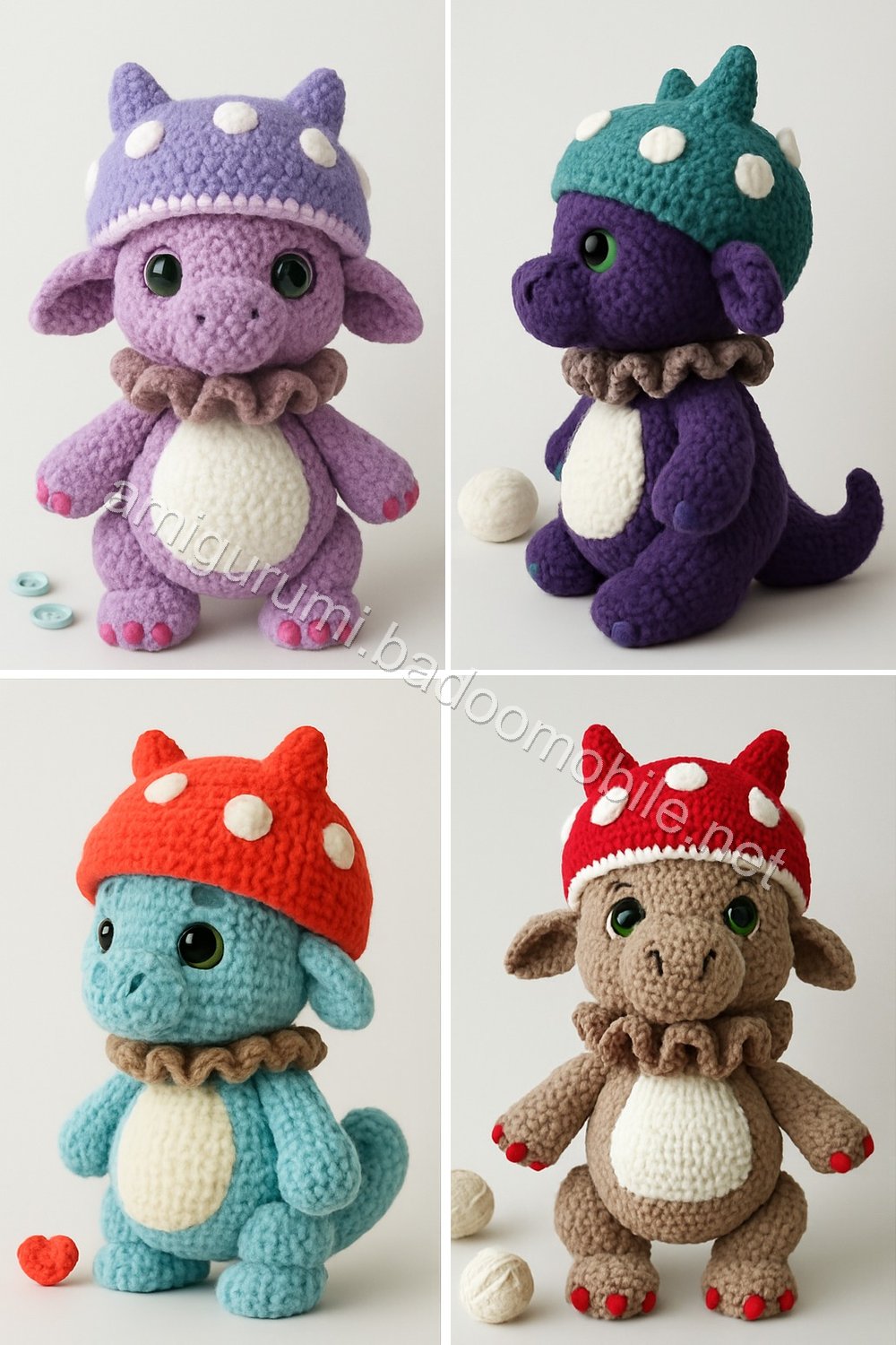 Amigurumi Mushroom Dragon Free Pattern