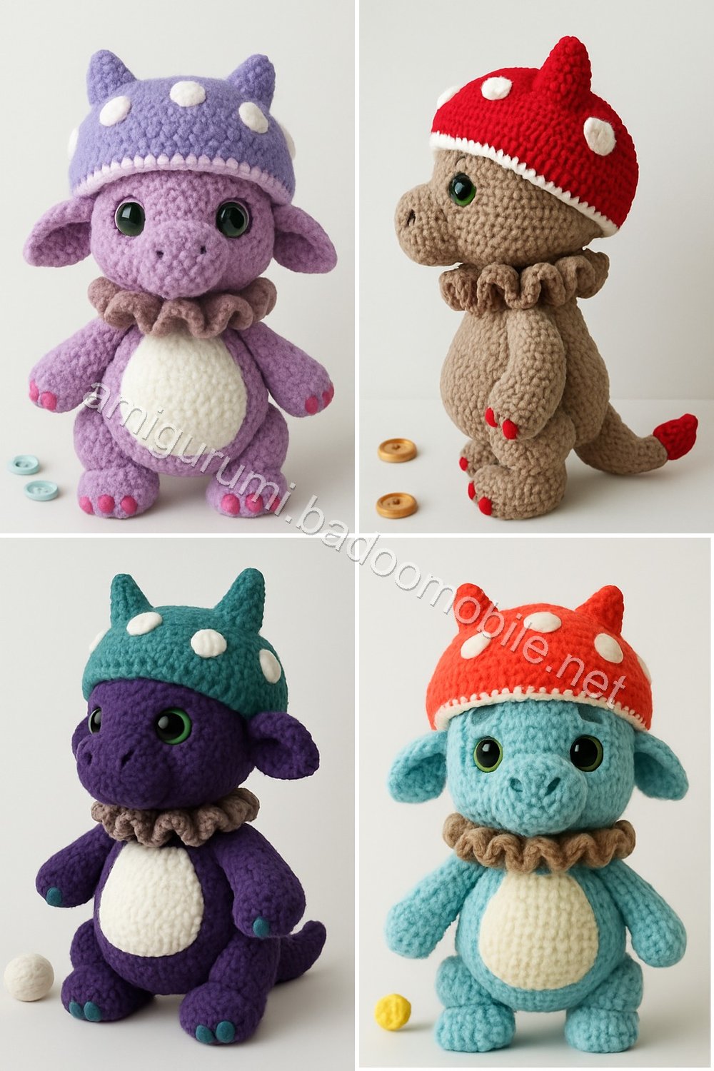 Amigurumi Mushroom Dragon Free Pattern