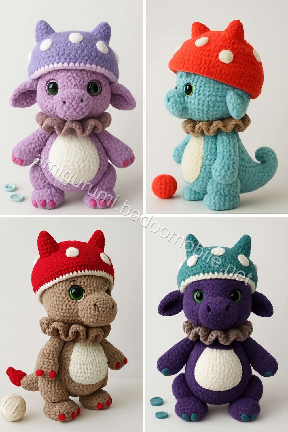 Amigurumi Mushroom Dragon Free Pattern