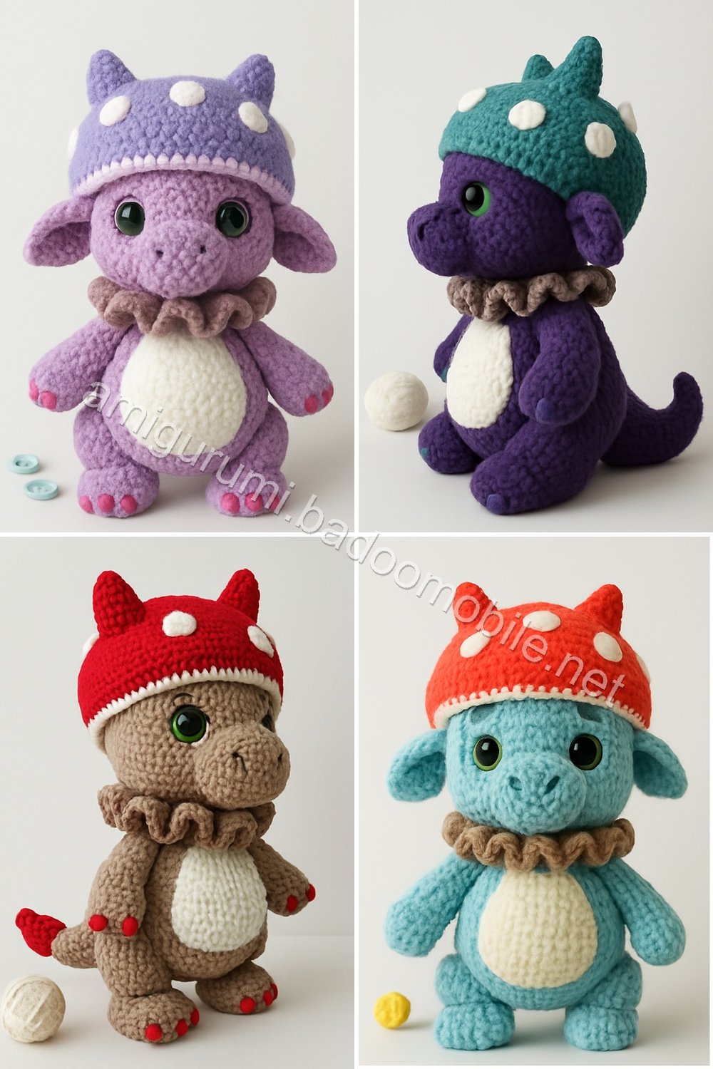 Amigurumi Mushroom Dragon Free Pattern