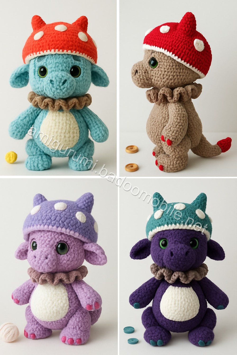 Amigurumi Mushroom Dragon Free Pattern