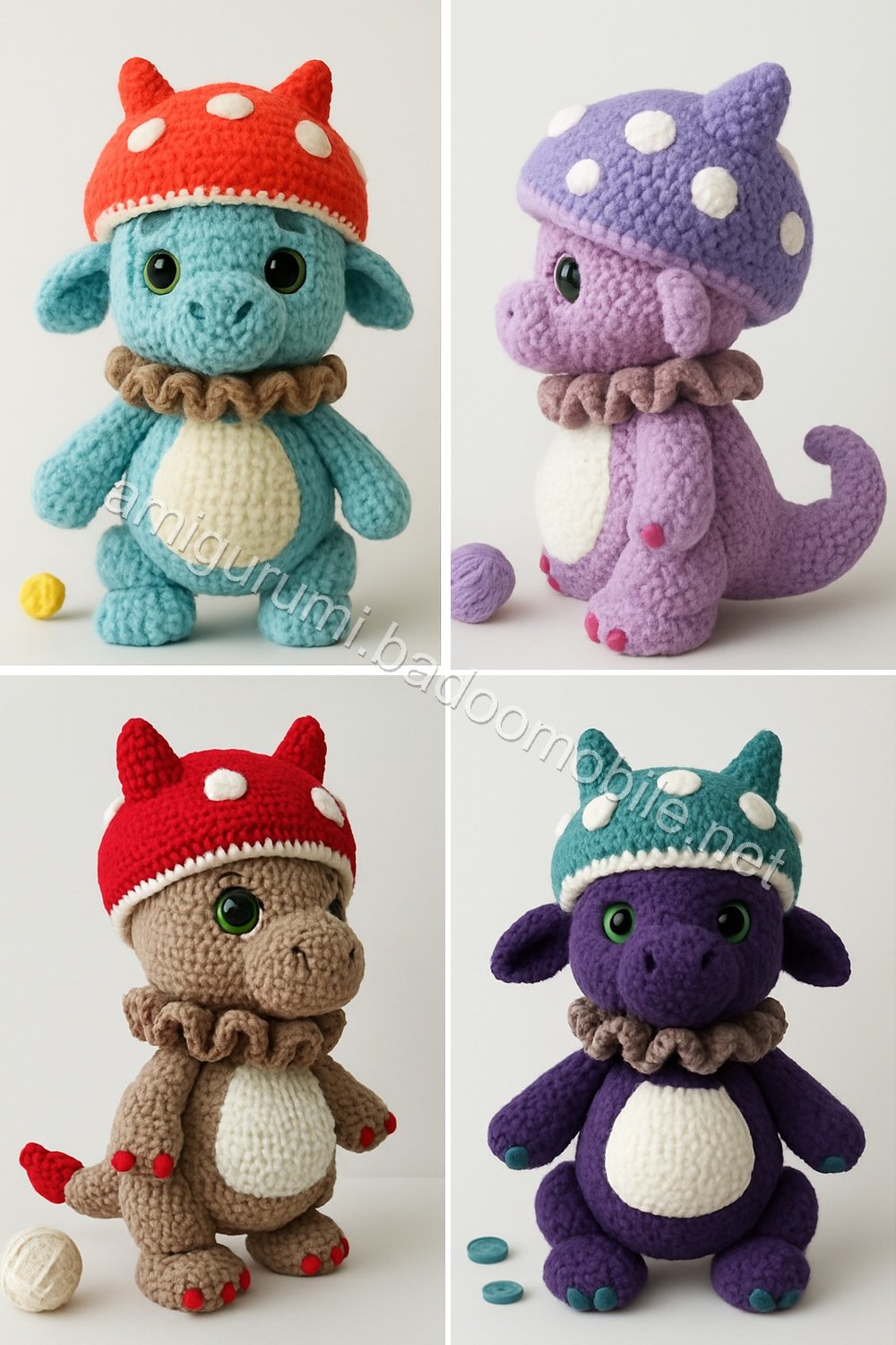 Amigurumi Mushroom Dragon Free Pattern