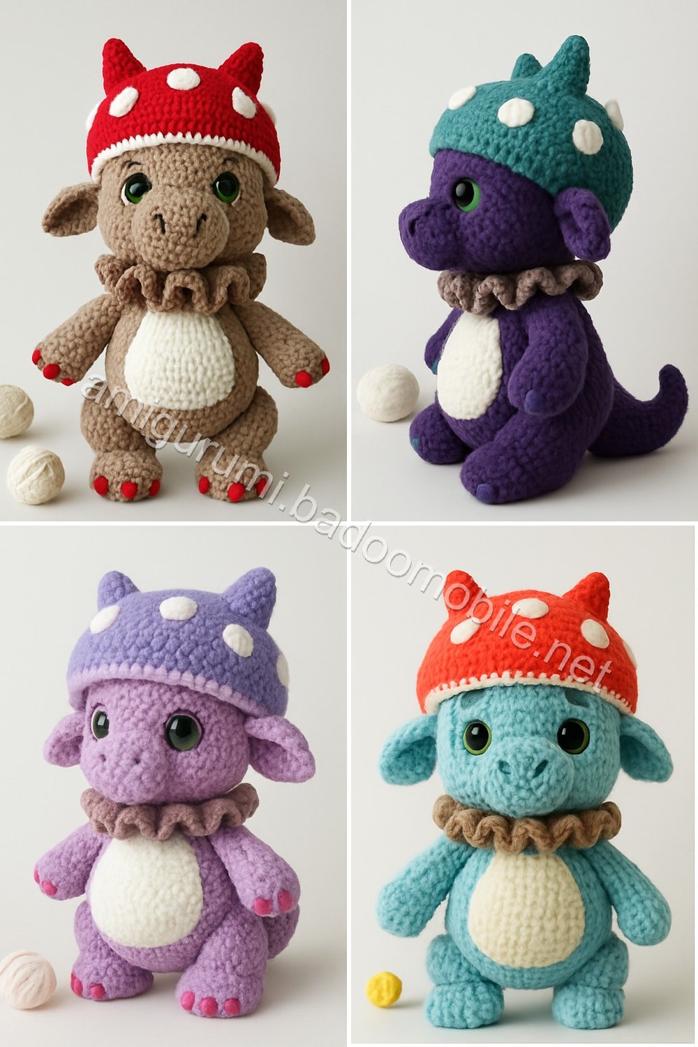 Amigurumi Mushroom Dragon Free Pattern