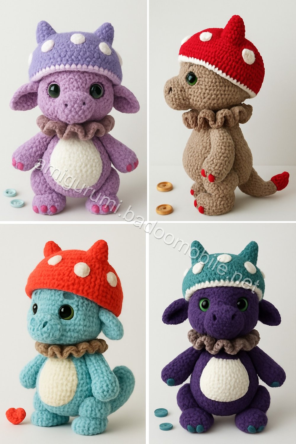 Amigurumi Mushroom Dragon Free Pattern