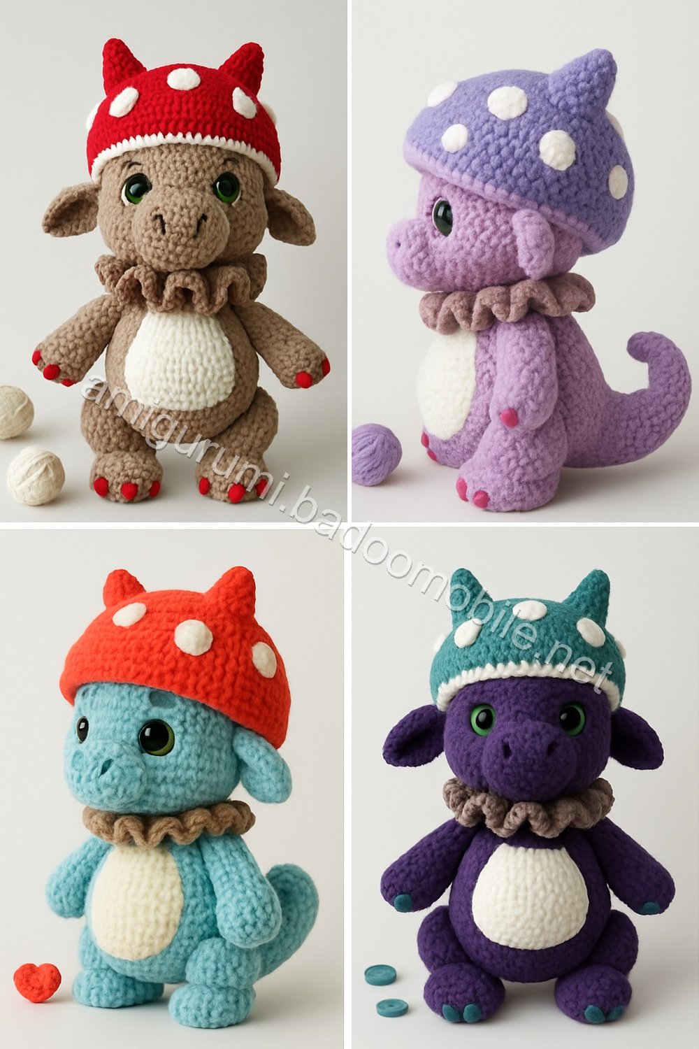 Amigurumi Mushroom Dragon Free Pattern
