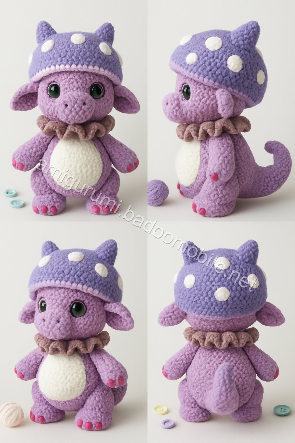 Amigurumi Mushroom Dragon Free Pattern