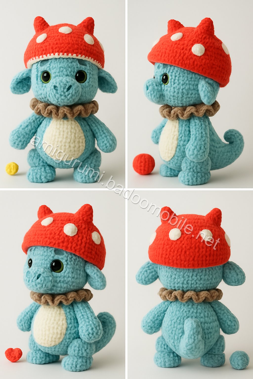 Amigurumi Mushroom Dragon Free Pattern