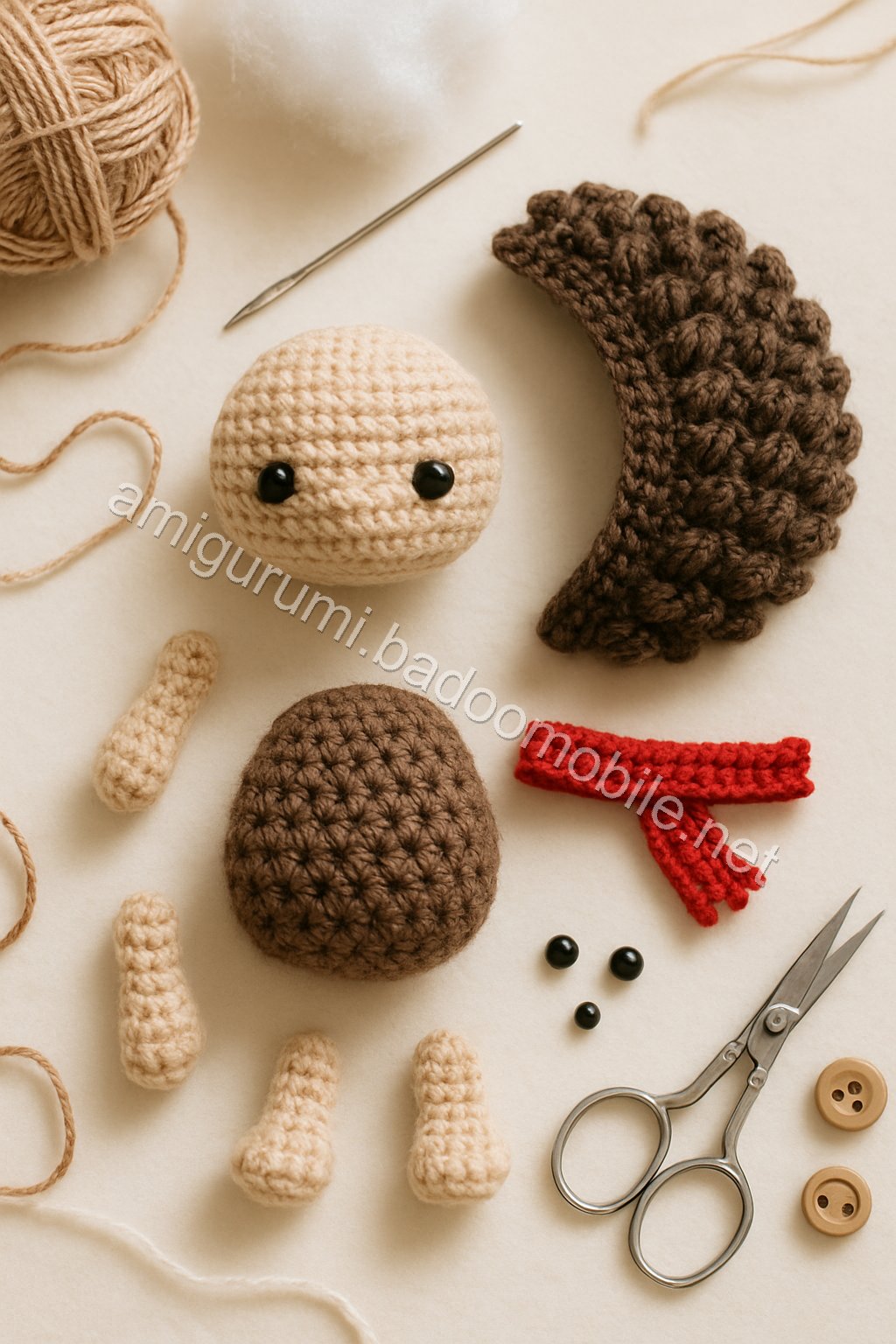Amigurumi Hedgehog Free Pattern crochet parts