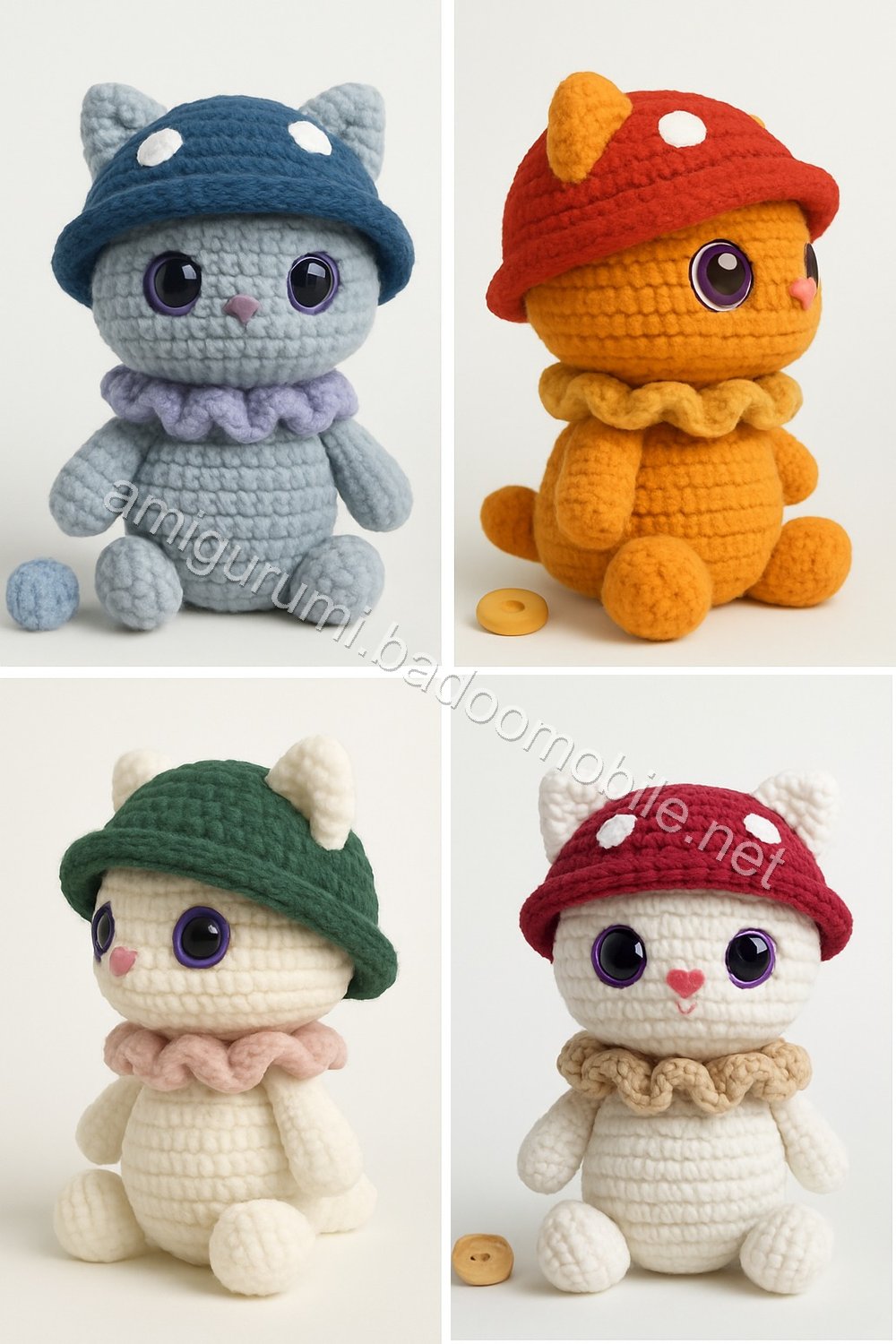 Amigurumi Mushroom Kitten Free Pattern