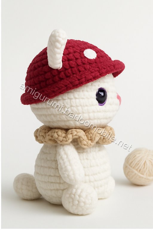 Amigurumi Mushroom Kitten Free Pattern