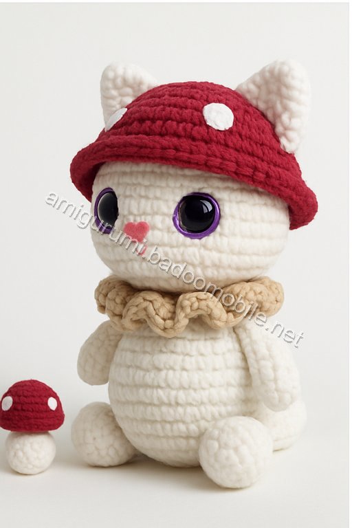 Amigurumi Mushroom Kitten Free Pattern