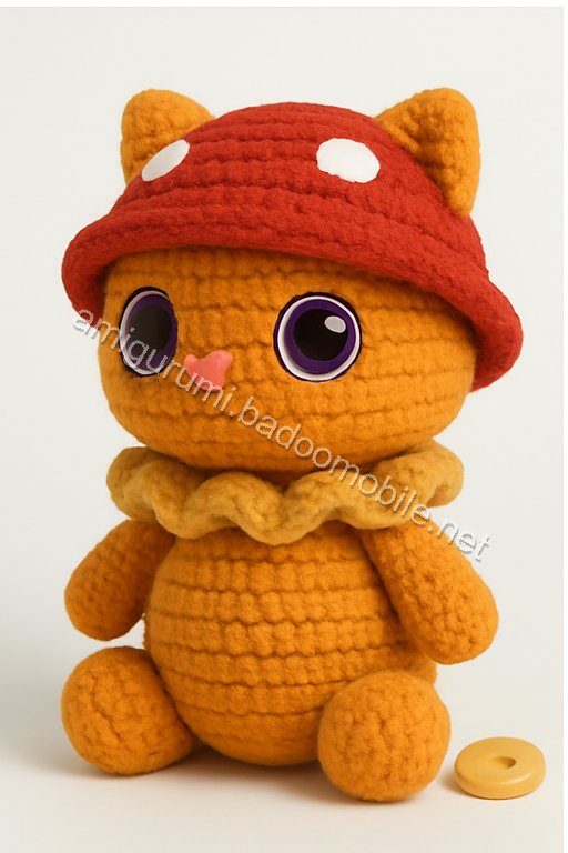 Amigurumi Mushroom Kitten Free Pattern