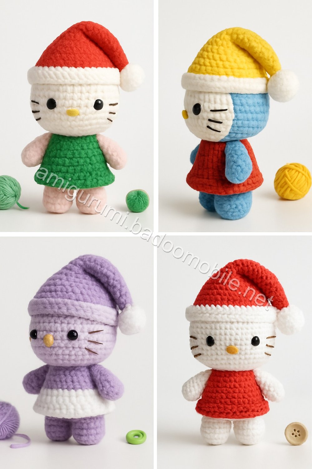 Amigurumi Santa Kitty Free Pattern