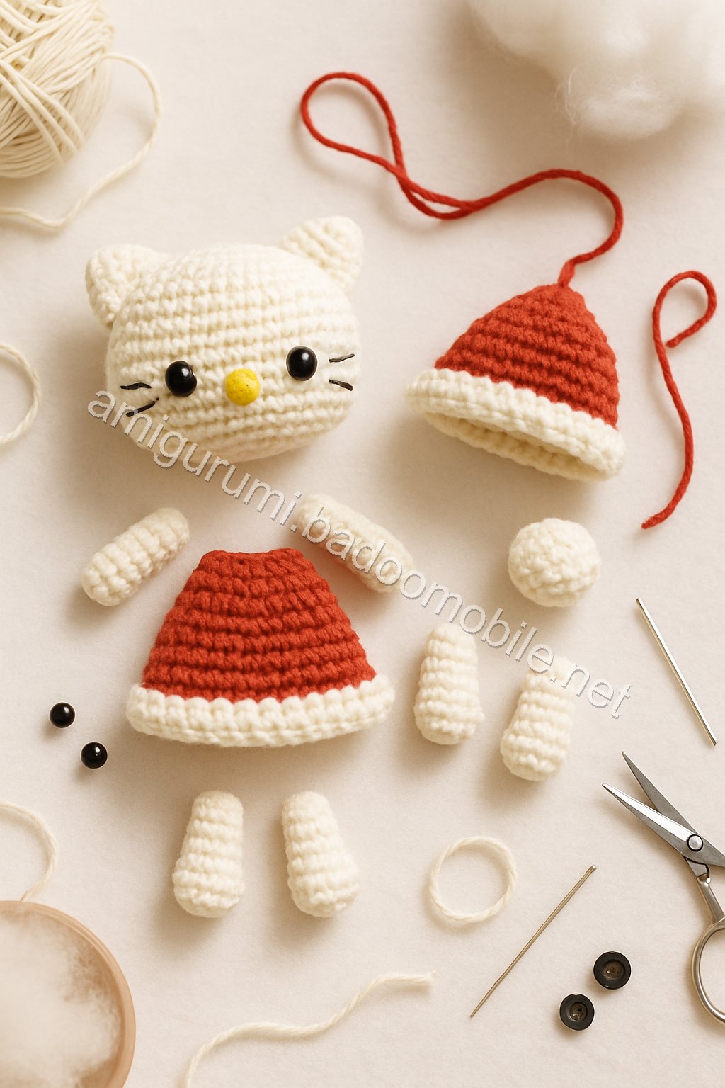 Amigurumi Santa Kitty Free Pattern