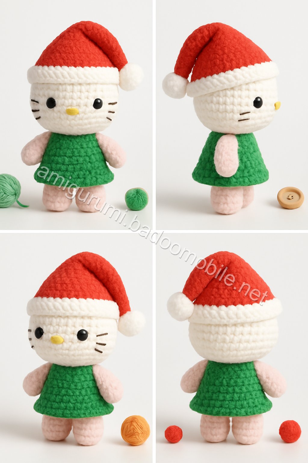 Amigurumi Santa Kitty Free Pattern