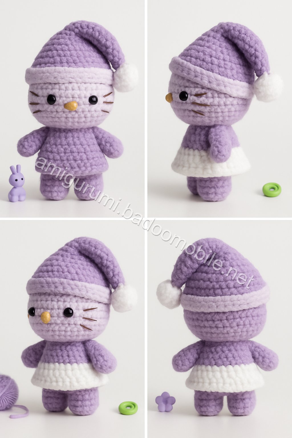 Amigurumi Santa Kitty Free Pattern