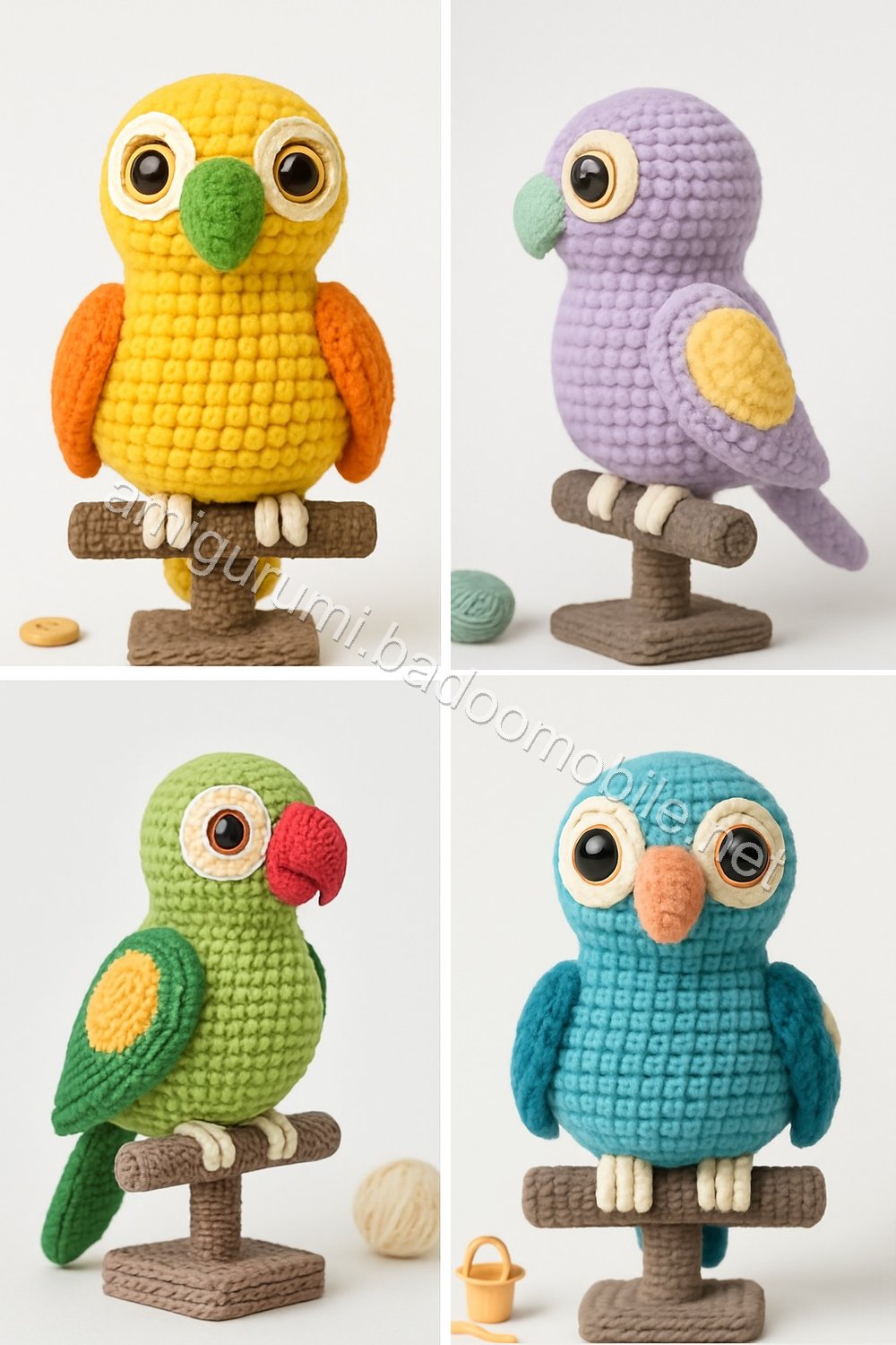 Amigurumi Lovebird Parrots Free Pattern