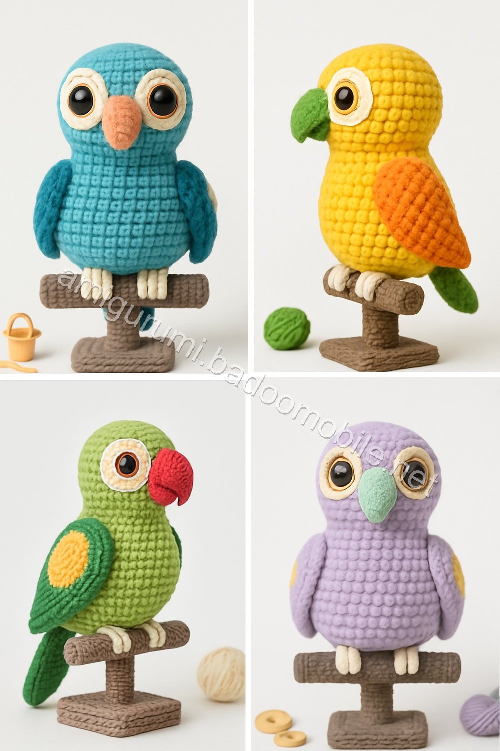 Amigurumi Lovebird Parrots Free Pattern