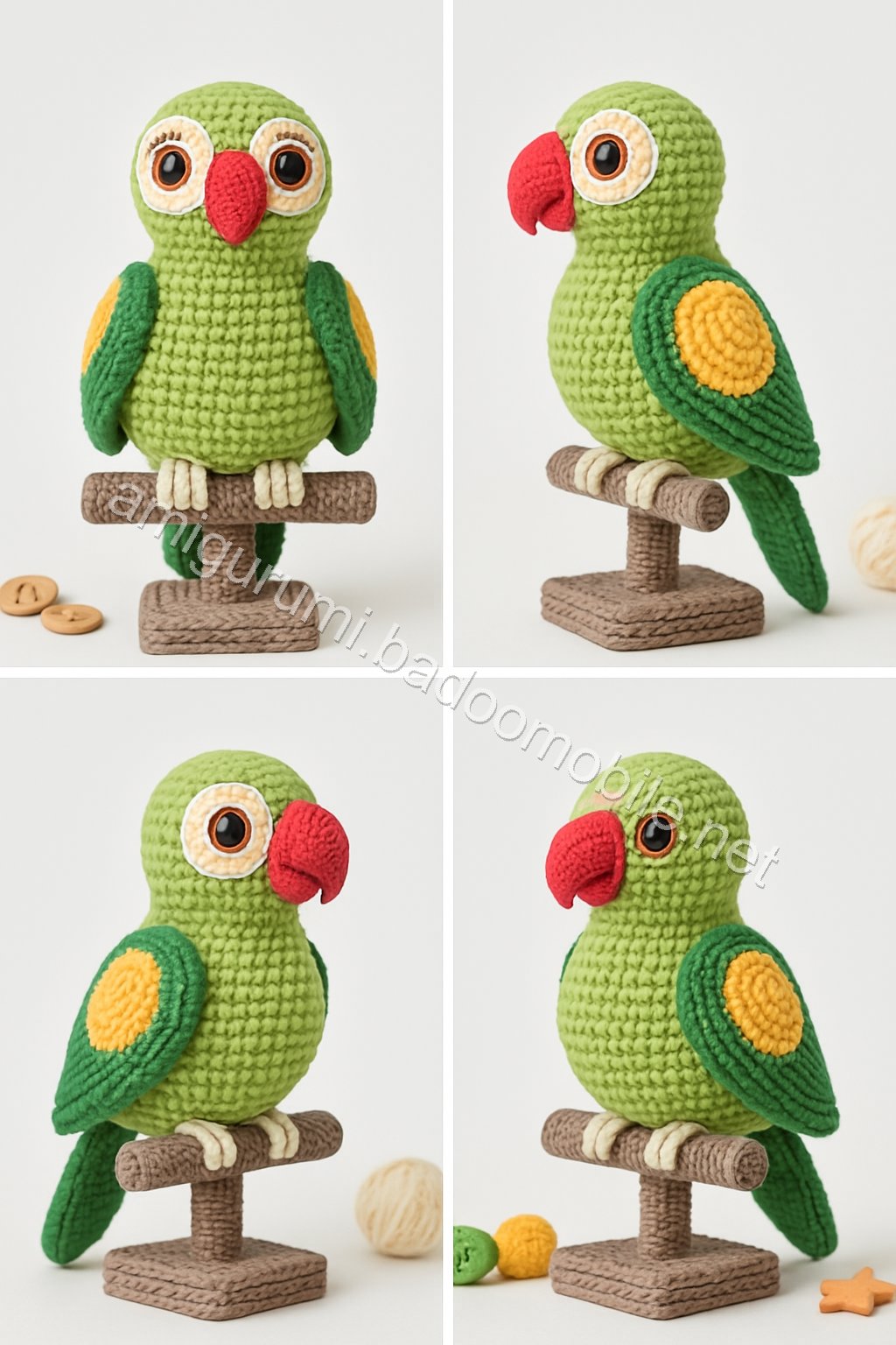 Amigurumi Lovebird Parrots Free Pattern