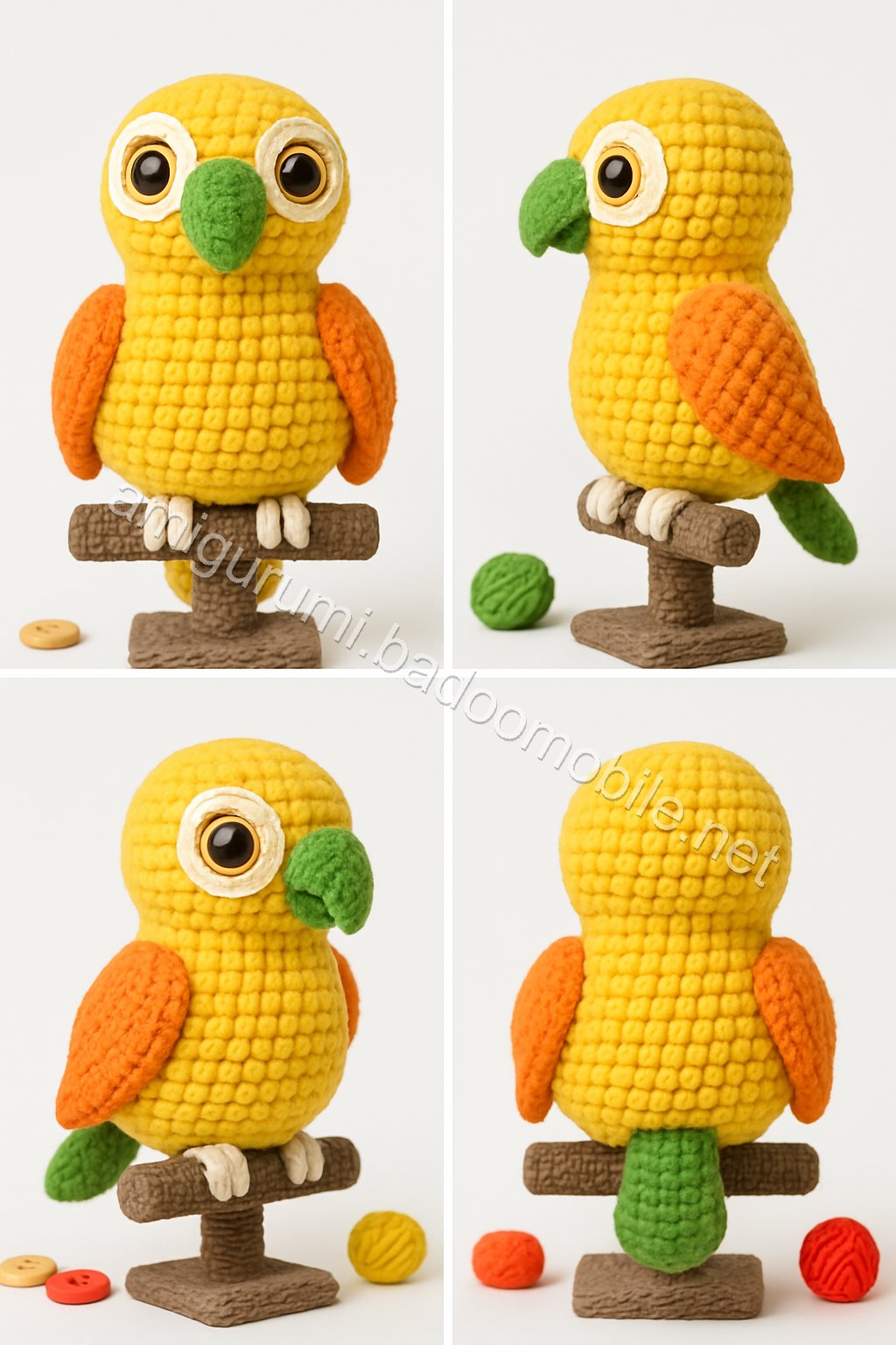 Amigurumi Lovebird Parrots Free Pattern
