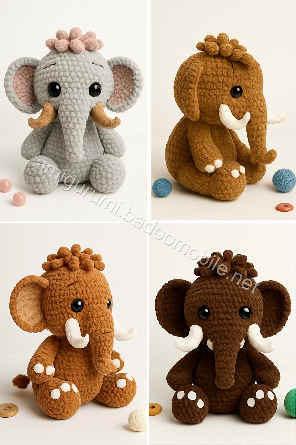 Amigurumi Woolly Mammoth Free Pattern