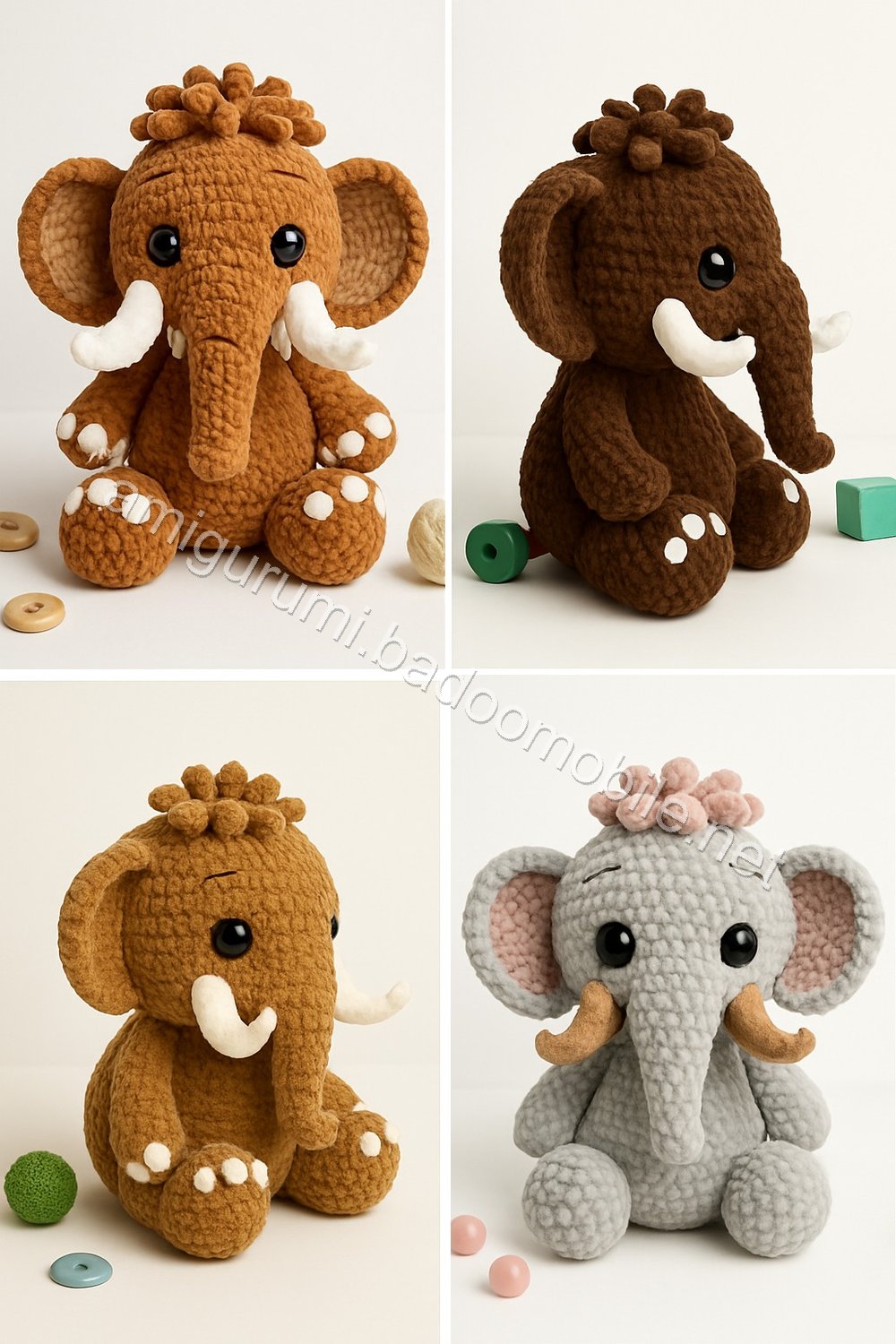 Amigurumi Woolly Mammoth Free Pattern