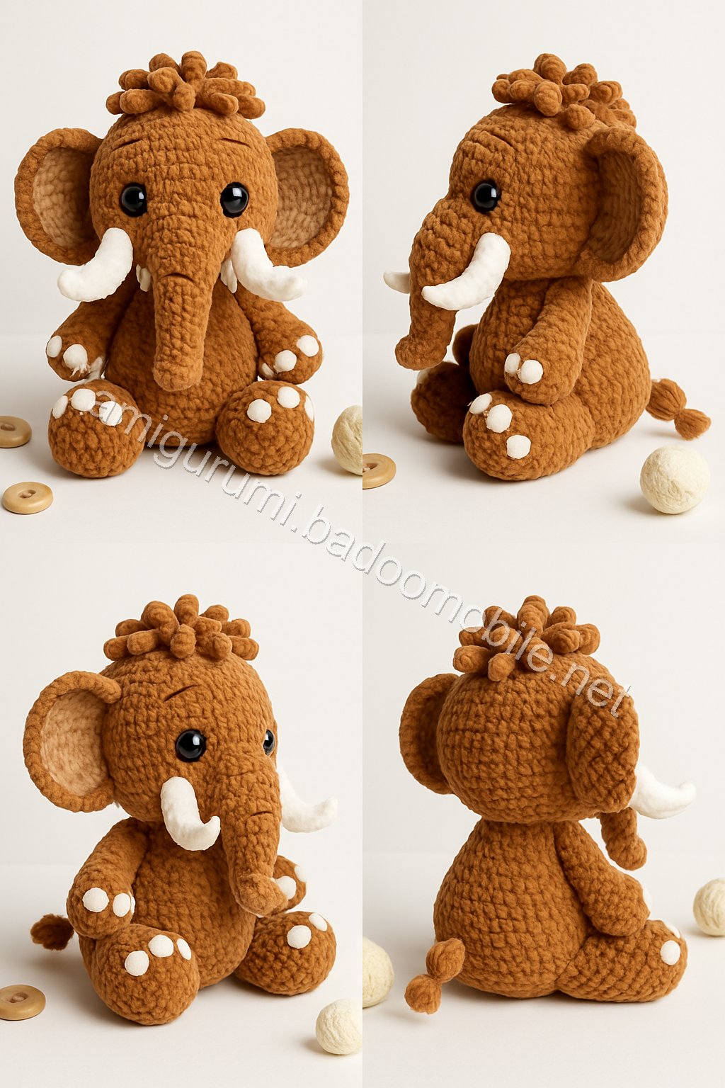 Amigurumi Woolly Mammoth Free Pattern