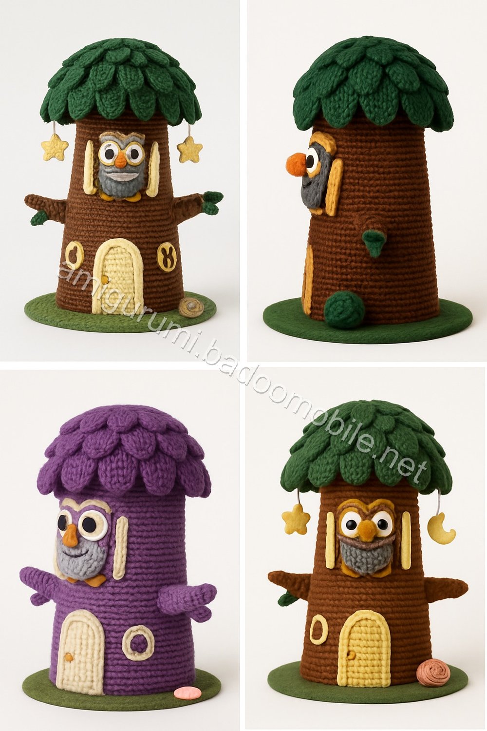 Amigurumi Owl Moon Lantern Treehouse Free Pattern