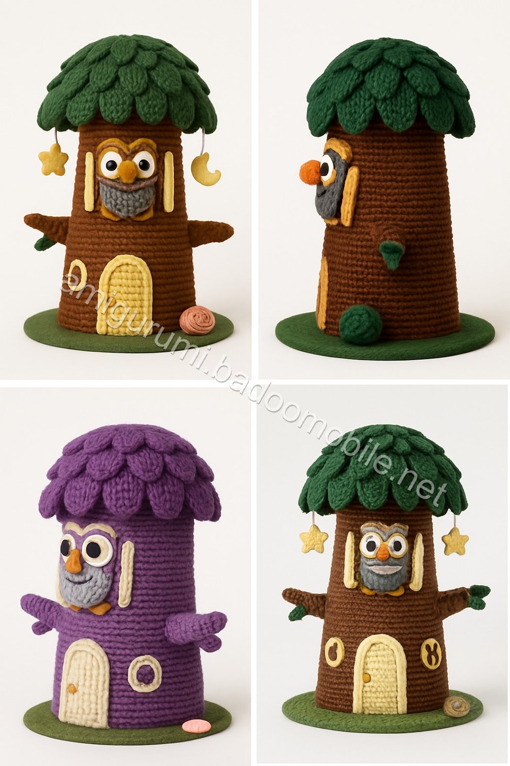 Amigurumi Owl Moon Lantern Treehouse Free Pattern