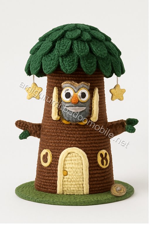 Amigurumi Owl Moon Lantern Treehouse Free Pattern