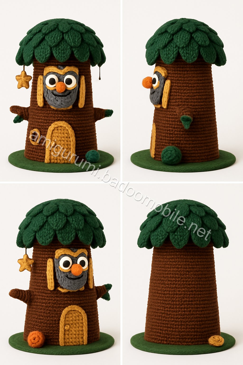 Amigurumi Owl Moon Lantern Treehouse Free Pattern