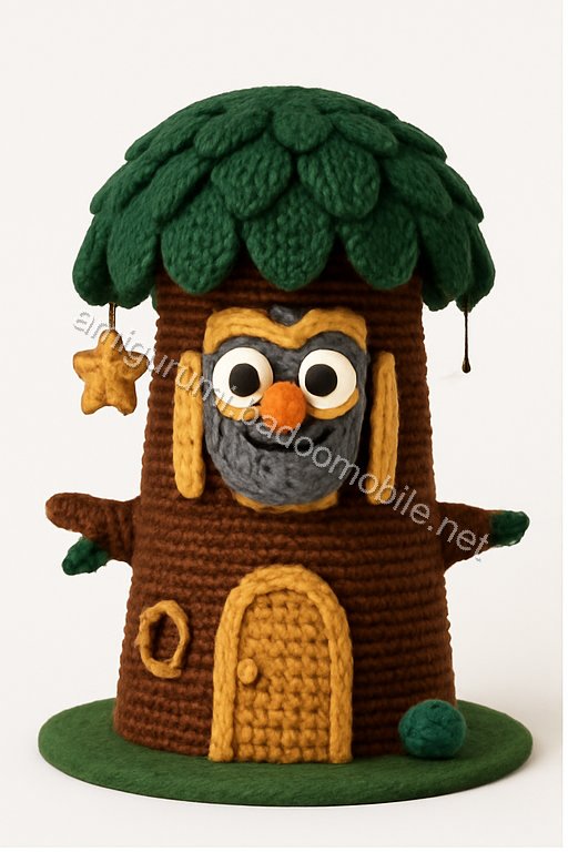 Amigurumi Owl Moon Lantern Treehouse Free Pattern