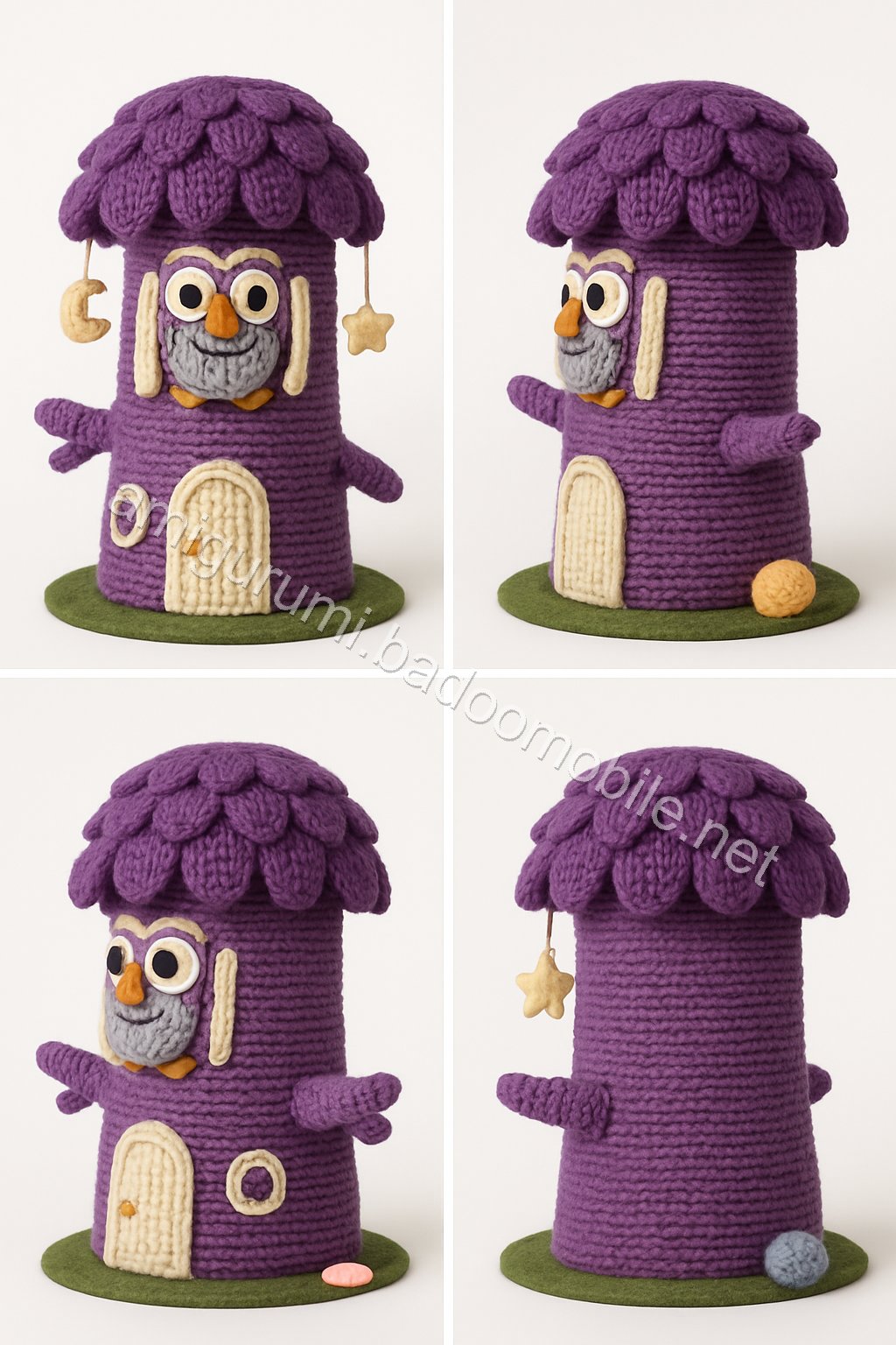 Amigurumi Owl Moon Lantern Treehouse Free Pattern