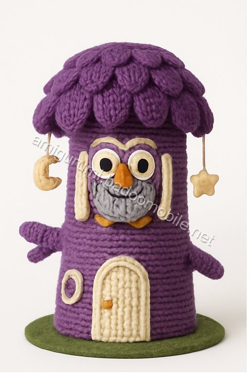 Amigurumi Owl Moon Lantern Treehouse Free Pattern