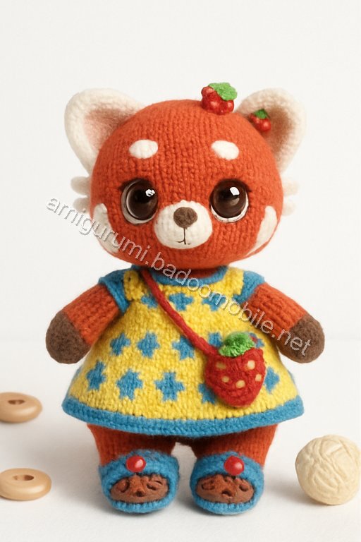 Amigurumi Strawberry Red Panda Free Pattern