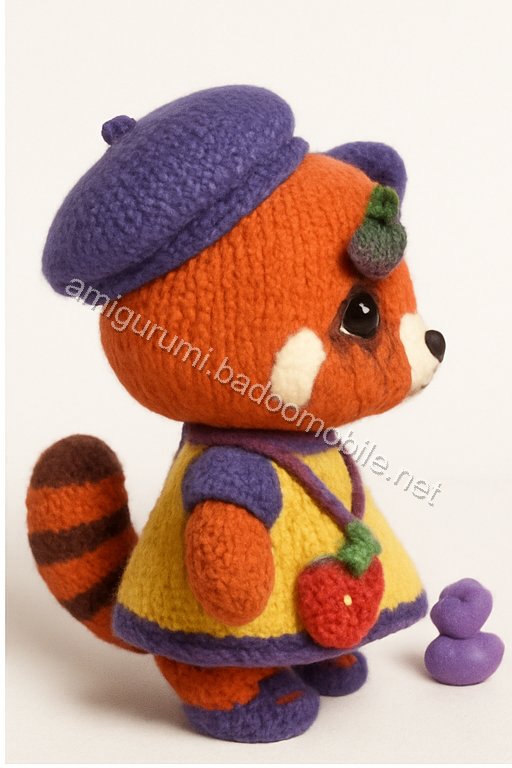 Amigurumi Strawberry Red Panda Free Pattern