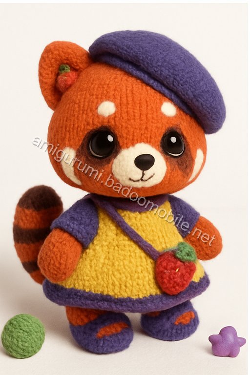 Amigurumi Strawberry Red Panda Free Pattern