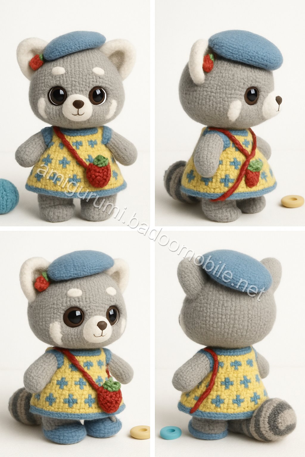 Amigurumi Strawberry Red Panda Free Pattern