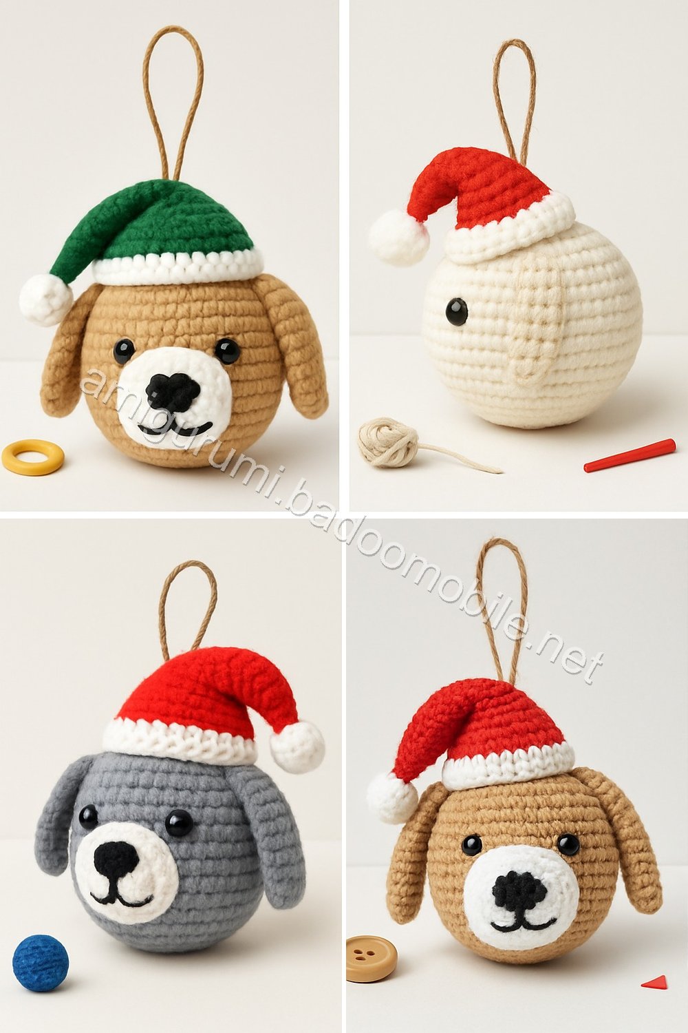 Amigurumi Christmas Cat Dog Free Pattern