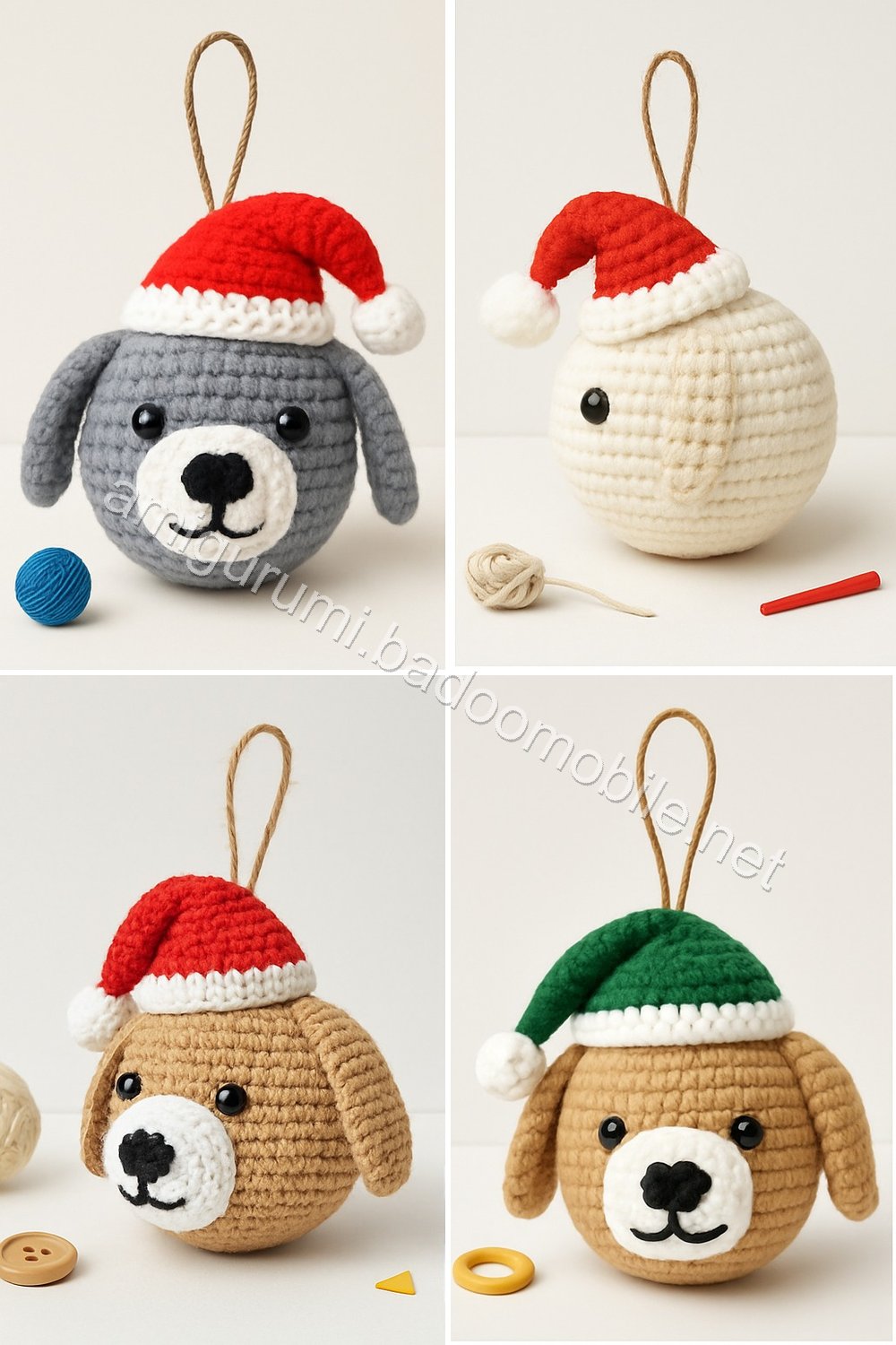 Amigurumi Christmas Cat Dog Free Pattern