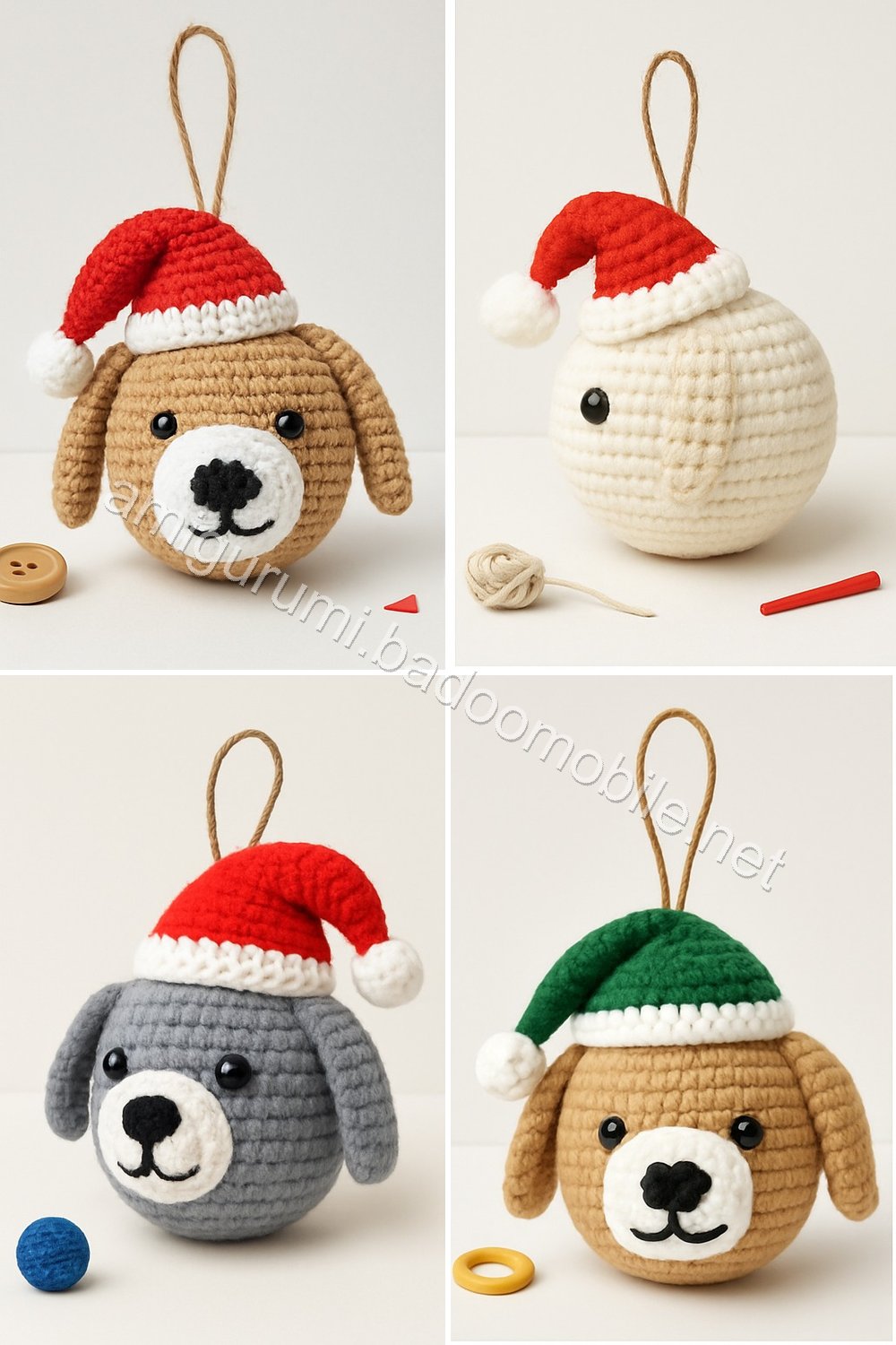 Amigurumi Christmas Cat Dog Free Pattern