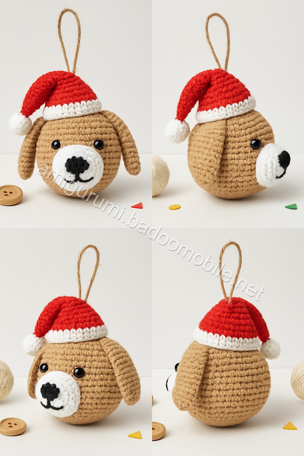 Amigurumi Christmas Cat Dog Free Pattern