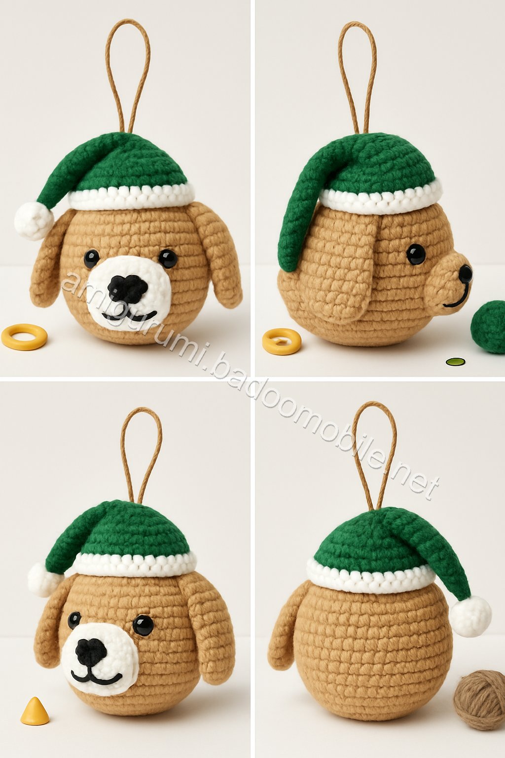 Amigurumi Christmas Cat Dog Free Pattern