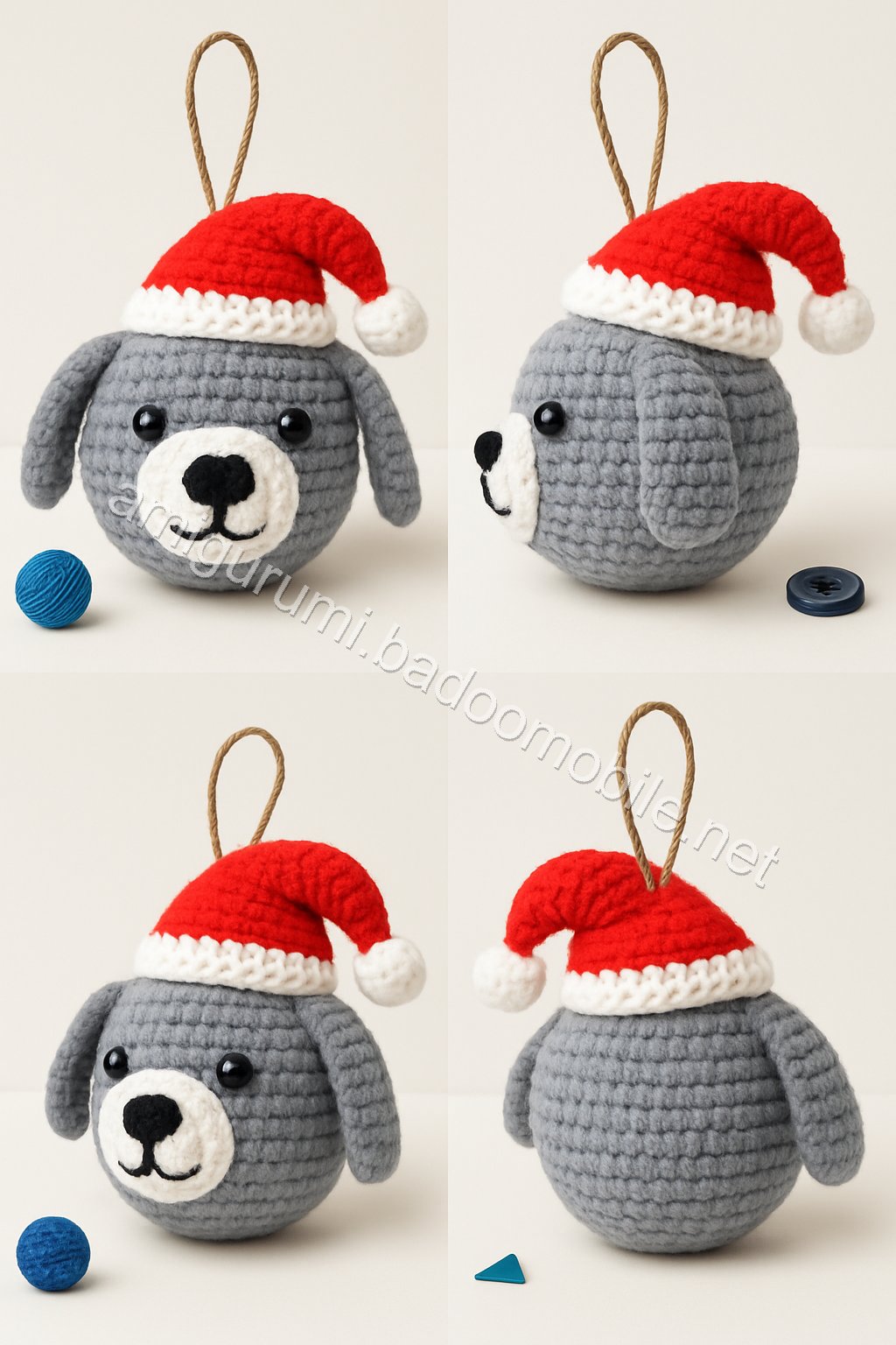 Amigurumi Christmas Cat Dog Free Pattern
