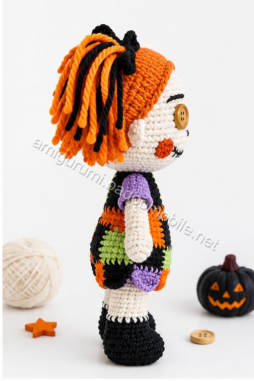 Amigurumi Patchwork Halloween Doll Duo Free Pattern