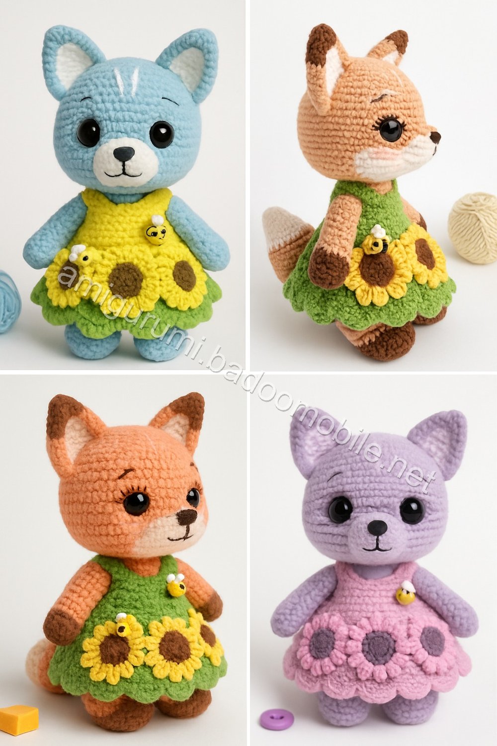 Amigurumi Sunflower Fox Free Pattern