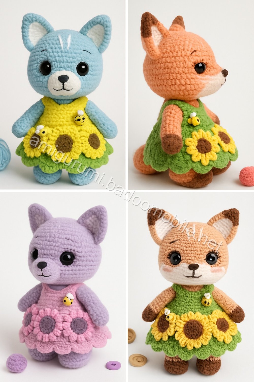 Amigurumi Sunflower Fox Free Pattern