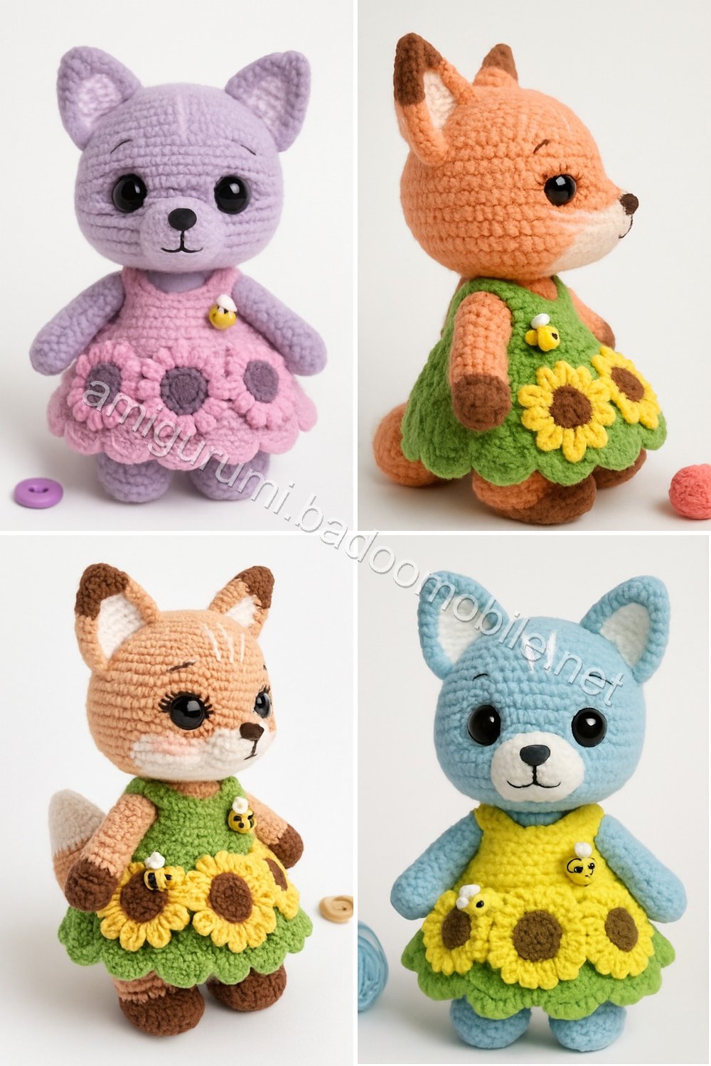 Amigurumi Sunflower Fox Free Pattern